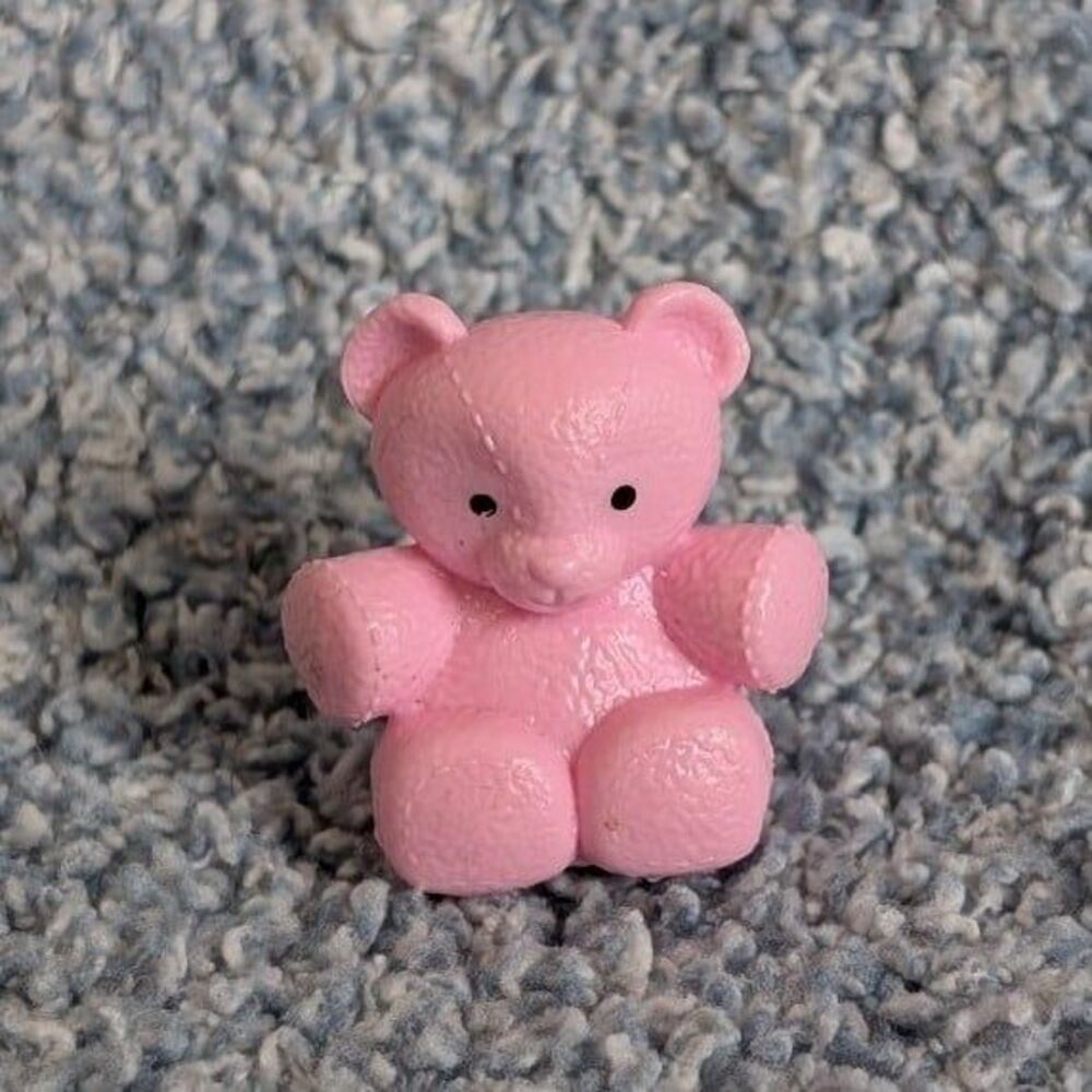Mattel Barbie Cookie Swirl C Miniature Pink Teddy Bear Doll Accessory